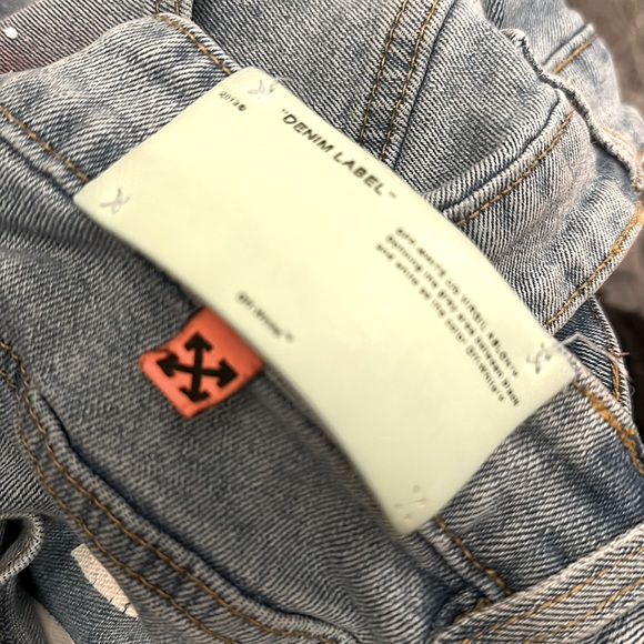 Off White Denim Virgil Abloh Paint Spray Splatter Skinny Jeans - Picture 13 of 13